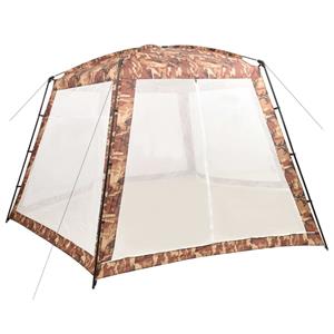 Zwembadtent 590x520x250 cm stof camouflage