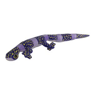 Nature Planet Knuffeldier Gekko Hagedis - zachte pluche stof - premium kwaliteit knuffels - paars/zwart - 62 cm -