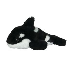 Knuffeldier Orka - zachte pluche stof - premium kwaliteit knuffels - zwart/wit - 25 cm -