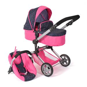 Bayer Chic 2000 Combi-poppenwagen Linus - Confetti Pink