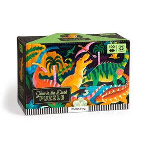 Mudpuppy Dinosaur Park 100 Piece Glow In The Dark Puzzle -   (ISBN: 9780735382497)