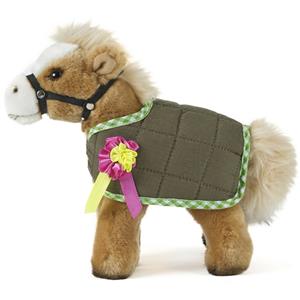 Living Nature - Pluche bruine paard/pony - knuffel - 23 cm -