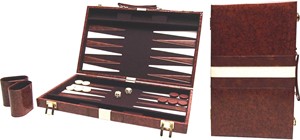 HOT Games Backgammon Koffer Bruin (38 cm)