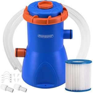 Monzana Zwembadpomp MZP30 Blauw/Oranje 2.280 L/u incl. filter
