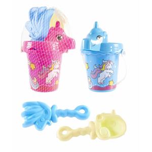 Merkloos Emmersetje Unicorn 21cm 4-delig In Netverpakking