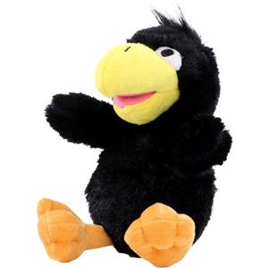 MBW Pluche kraai of raaf vogel knuffel 21 cm -