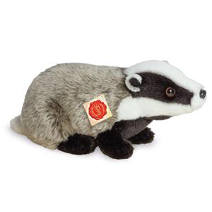 Knuffeldier Das - zachte pluche stof - premium kwaliteit knuffels - grijs - 30 cm -
