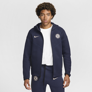 Nike Chelsea FC Tech Fleece Windrunner  voetbalhoodie met rits over de hele lengte voor heren - Blauw