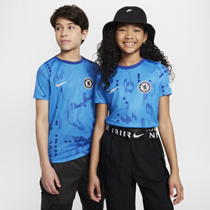 Nike Chelsea FC Academy Pro  Dri-FIT warming-upvoetbaltop met korte mouwen voor kids - Blauw