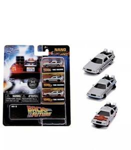 Jada Toys Back to the Future DeLorean DMC Nano set (3 auto's)
