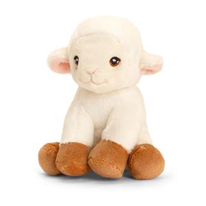 Pluche knuffel dier schaap/lammetje 12 cm -