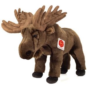 Knuffeldier Eland - zachte pluche stof - premium kwaliteit knuffels - bruin - 30 cm -