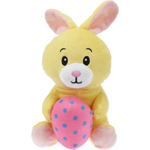 Paashaas/haas/konijn knuffel dier - zachte pluche - geel - cadeau - 20 cm - met paasei -