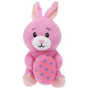 Paashaas/haas/konijn knuffel dier - zachte pluche - roze - cadeau - 20 cm - met paasei -