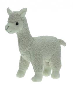 Pluche knuffel dier alpaca - wit - 23 cm - knuffels uit Zuid Amerika -