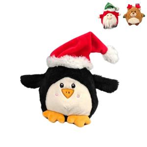 Xenos Pluche kerst knuffel - 14x10x14 cm - diverse varianten