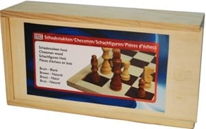 HOT Games Schaakstukken Hout - Koningshoogte 77 mm
