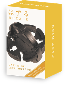 Huzzle Mini  Cast Puzzle - Disk Black (level 2)