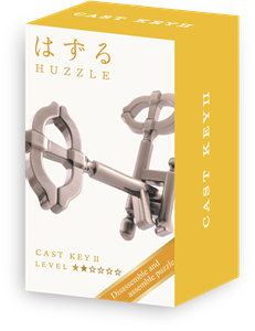 Huzzle Mini  Cast Puzzle - Key II Silver (level 2)