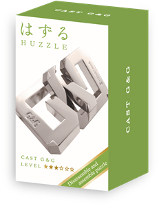 Huzzle Mini  Cast Puzzle - G&G Silver (level 3)