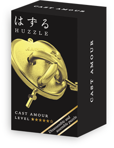 Huzzle Mini  Cast Puzzle - Amour Gold (level 5)
