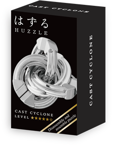 Huzzle Mini  Cast Puzzle - Cyclone Silver (level 5)