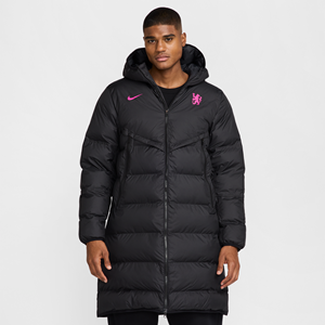Nike Chelsea FC Strike Windrunner PrimaLoft  Storm-FIT voetbalparka met capuchon voor heren - Zwart