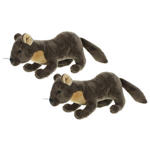 Cornelissen Knuffel boommarter - 2x - 29 cm - pluche - knuffeldier - marterknuffel - speelgoed -