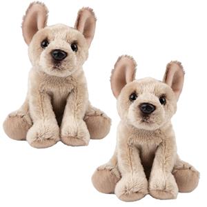 Suki Gifts Honden knuffels - Pluche knuffel Franse Bulldog van 13 cm - Dieren -