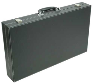 HOT Games Backgammon Koffer Zwart - Groen 53 cm