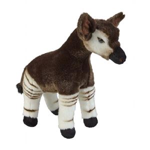 Ravensden Pluche knuffel - okapi - bruin - 32 cm - Savanne thema knuffel -