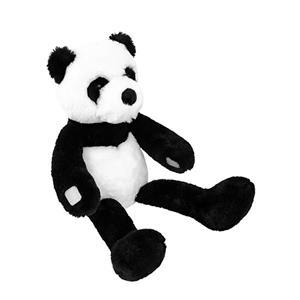 Atmosphera Knuffeldier Panda - zachte pluche stof - fluffy knuffels - zwart/wit - 35 cm -