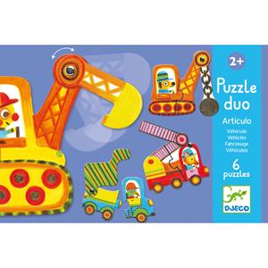 Djeco | Puzzel Duo - Voertuigen