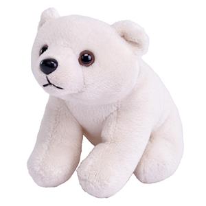 Wild Republic pluche knuffel ijsbeer - wit - 13 cm -