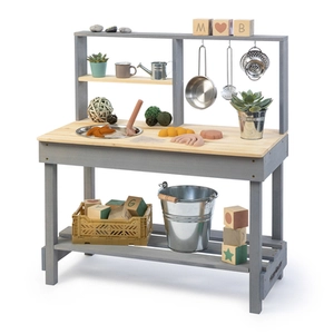MUDDY BUDDY Speelkeuken voor buiten Mud Starter wolkengrijs-naturel
