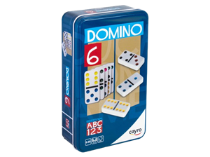 Cayro Domino Dubbel 6 Kleur Tin