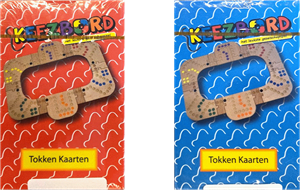 Keezbord Tokken Bord - Spelkaarten Rood of Blauw (1 stuk)