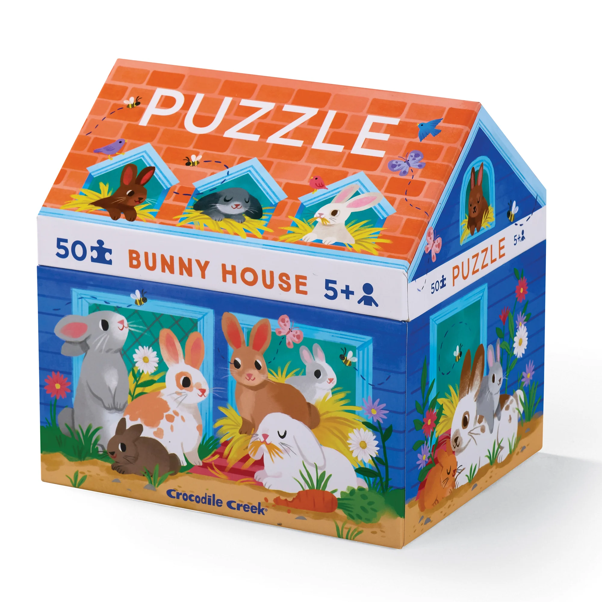 Crocodile Creek | Huis Puzzel, 50 Stuks - Konijnenhok
