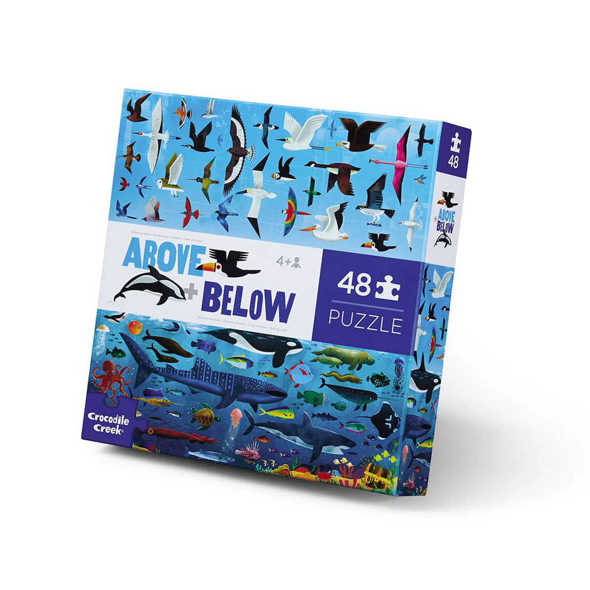Crocodile Creek | Above + Below Puzzel, 48 Stuks - Zee En Lucht