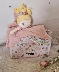 Geboortexpress.nl Little Dutch koffertje met knuffeldoekje Fairy MILA (met naam)