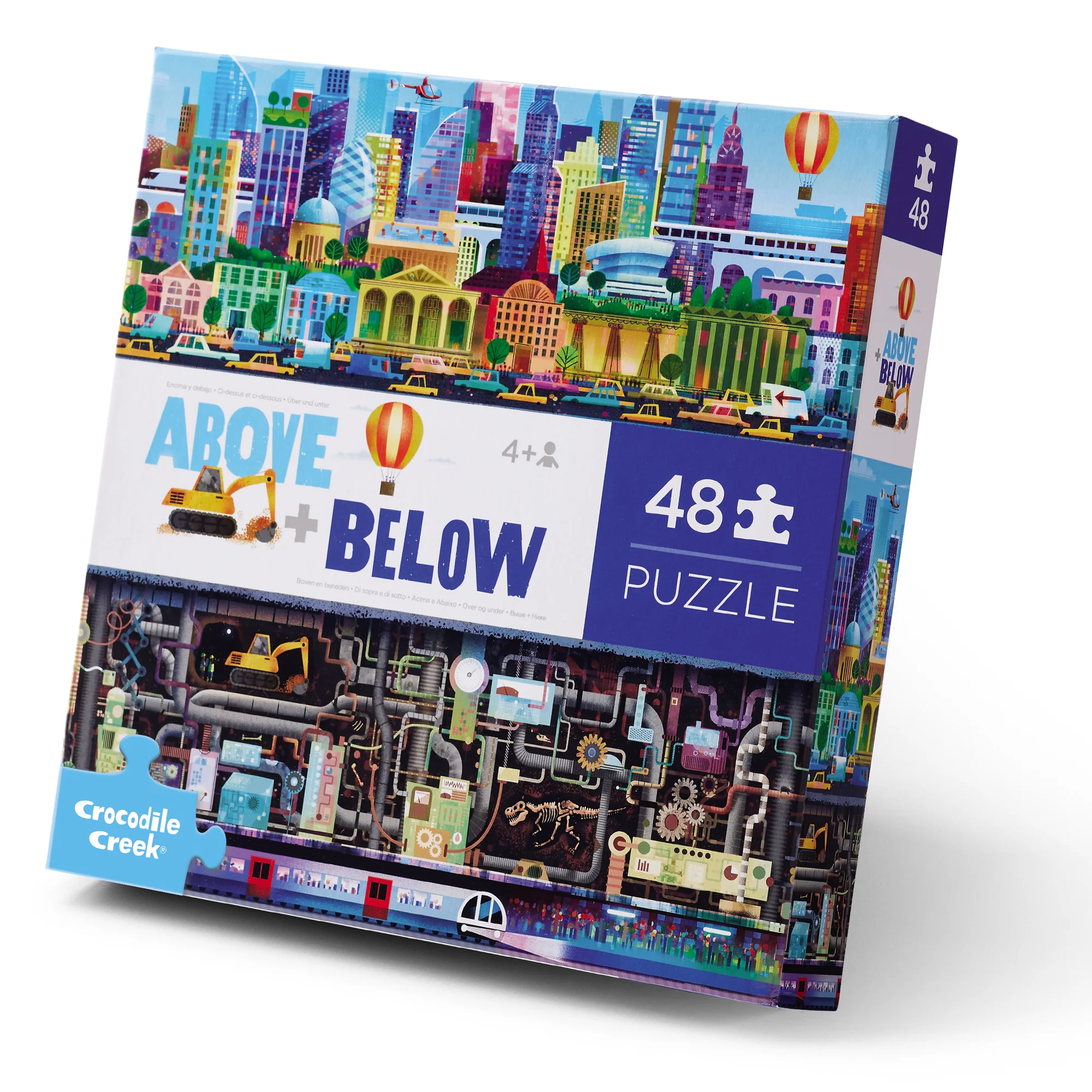 Crocodile Creek | Above + Below Puzzel, 48 Stuks - Stad
