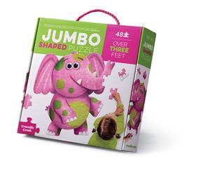 Crocodile Creek | Jumbo Shaped Puzzel, 48 stuks - Olifant
