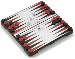 HOT Games Backgammon Magnetisch Mini Cassette 24x24x2cm