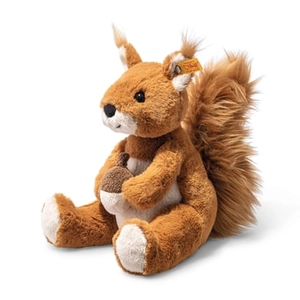 Steiff Zachte Cuddly Friends Eekhoorn Phil roodbruin zittend, 20 cm