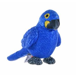 Wild Republic Macaw knuffel - blauw - pluche - 12 cm - vogels - tropische dieren -