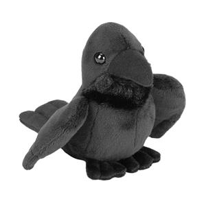 Heunec Wild Republic raaf/kraai knuffel - Pluche - 13 cm - vogels - knuffeldieren - vogelknuffels -