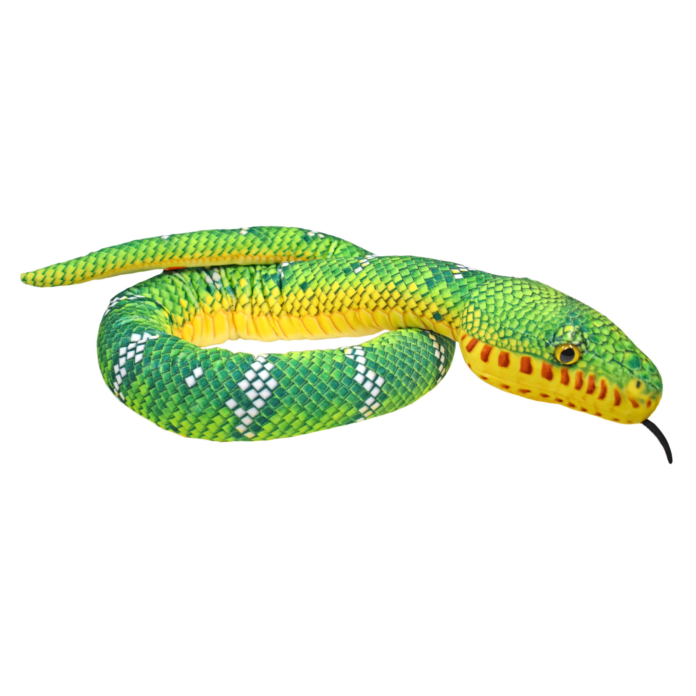 Wild Republic boomslang knuffel - groen - Pluche - 137 cm - reptielen - slangen -