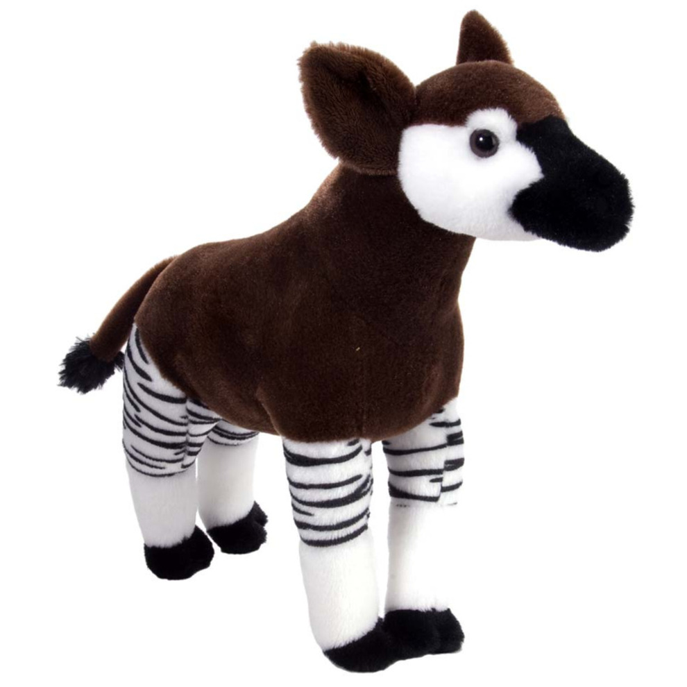 Wild Republic Okapi knuffel - 30 cm - pluche - staand - Afrikaanse dieren - knuffeldier -