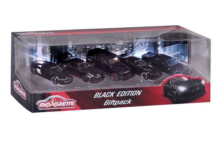 Majorette Black Edition Giftpack (Set van 5 auto's)