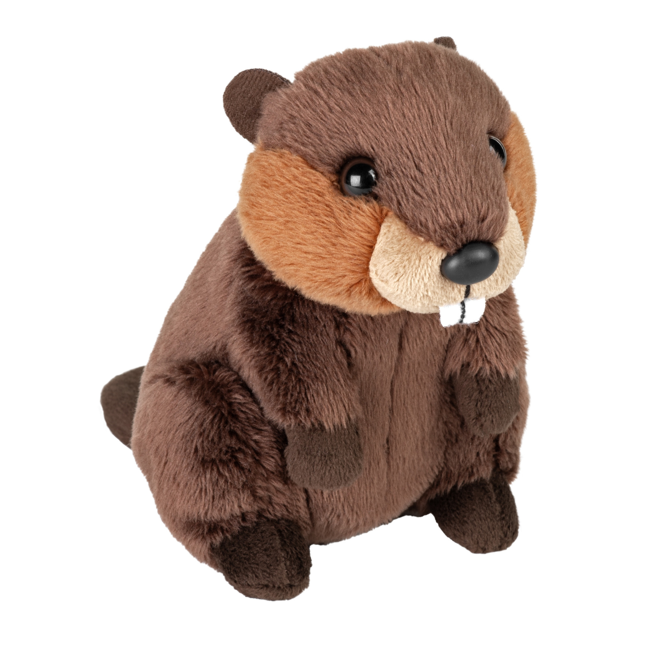 Wild Republic bever knuffel - 13 cm - bruin - Pluche - dieren knuffels - knaagdieren -